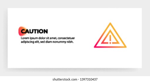 VECTOR ILLUSTRATION OF CAUTION ICON CONCEPT