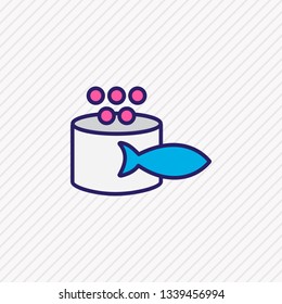 Vector illustration of caviar icon colored line. Beautiful marine element also can be used as delicacy icon element.