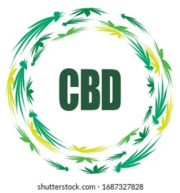  Vector illustration cbd symbol.vector logo for design