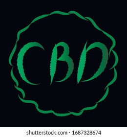  Vector illustration cbd symbol.vector logo for design