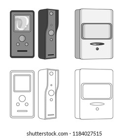 Vector illustration of cctv and camera icon. Collection of cctv and system vector icon for stock.
