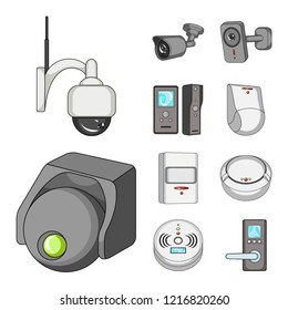 Vector illustration of cctv and camera icon. Set of cctv and system stock vector illustration.
