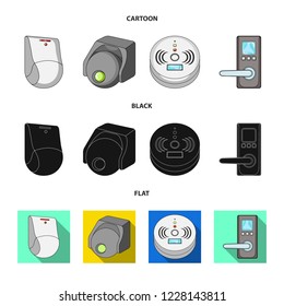 Vector illustration of cctv and camera icon. Collection of cctv and system vector icon for stock.