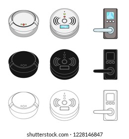 Vector illustration of cctv and camera icon. Collection of cctv and system stock vector illustration.