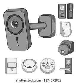 Vector illustration of cctv and camera logo. Collection of cctv and system stock vector illustration.