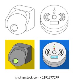 Vector illustration of cctv and camera logo. Set of cctv and system stock vector illustration.