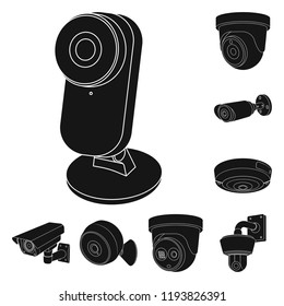 Vector illustration of cctv and camera logo. Collection of cctv and system stock vector illustration.
