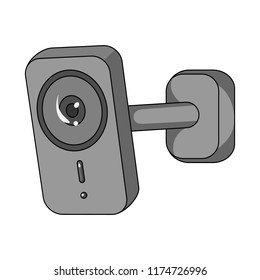 Vector illustration of cctv and camera sign. Collection of cctv and system vector icon for stock.