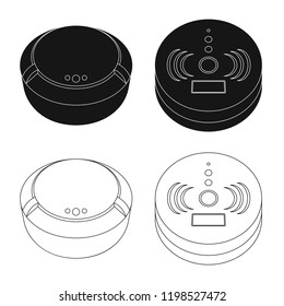 Vector illustration of cctv and camera sign. Set of cctv and system stock vector illustration.