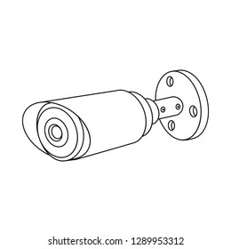 Vector illustration of cctv and camera sign. Collection of cctv and system stock symbol for web.
