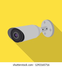 Vector illustration of cctv and camera sign. Set of cctv and system stock symbol for web.