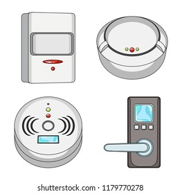 Vector illustration of cctv and camera symbol. Set of cctv and system stock symbol for web.