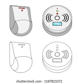 Vector illustration of cctv and camera symbol. Collection of cctv and system vector icon for stock.