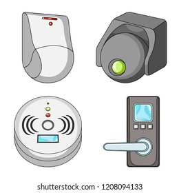 Vector illustration of cctv and camera symbol. Set of cctv and system stock vector illustration.