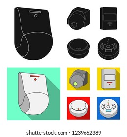 Vector illustration of cctv and camera symbol. Set of cctv and system stock vector illustration.