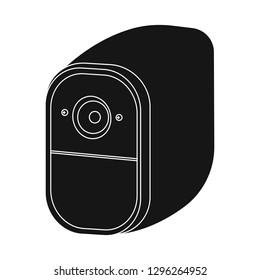 Vector illustration of cctv and camera symbol. Set of cctv and system vector icon for stock.