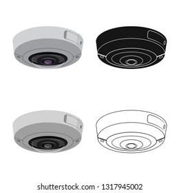 Vector illustration of cctv and camera symbol. Set of cctv and system stock vector illustration.