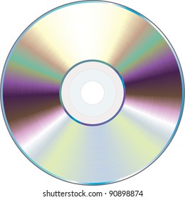 Vector illustration of a CD.