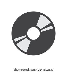 vector illustration of CD cassette icon, VCD, flat design CD cassette.