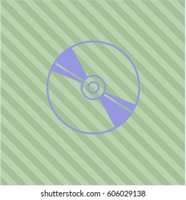 Vector Illustration of CD, DVD or Blu Ray disc icon in blue color
