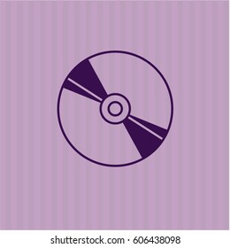 Ilustración vectorial del icono o símbolo del disco de CD o DVD
