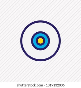 Vector illustration of cd icon colored line. Beautiful media element also can be used as compact disk icon element.