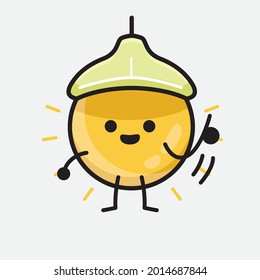 Vector Illustration of Ceiling Lamp Character with cute face and simple body line drawing on isolated background