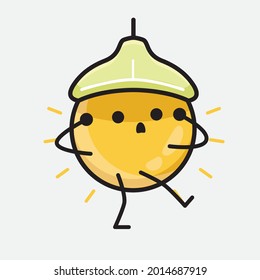 Vector Illustration of Ceiling Lamp Character with cute face and simple body line drawing on isolated background