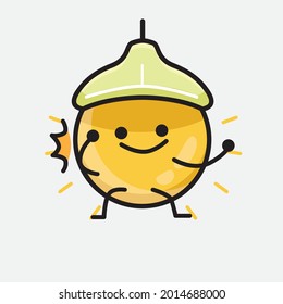 Vector Illustration of Ceiling Lamp Character with cute face and simple body line drawing on isolated background