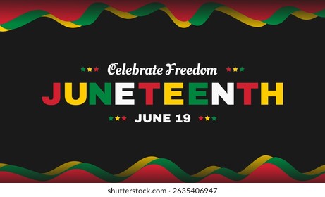 Vector Illustration to Celebrate Juneteenth. African-American Freedom Day. Black Independence Day. Emancipation Day.