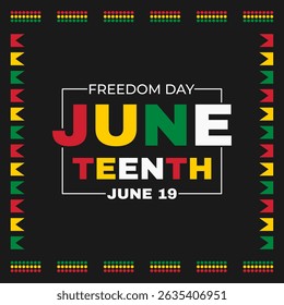 Vector Illustration to Celebrate Juneteenth. African-American Freedom Day. Black Independence Day. Emancipation Day.