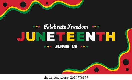 Vector Illustration to Celebrate Juneteenth. Freedom Day Banner. Abolition of Slavery.