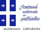 Vector Illustration to Celebrate Patriots Day. Quebec, Canada.