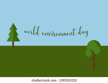 Vector Illustration to Celebrate the World Environment Day. Eco Card.