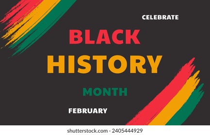 Vector illustration for celebrating African American History Month with text black history month