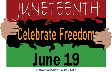 Vector Illustration Celebrating America's Juneteenth Day