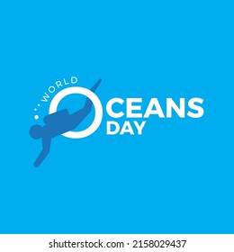 Vector illustration for celebrating World oceans day..