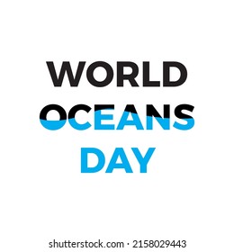 Vector illustration for celebrating World oceans day..