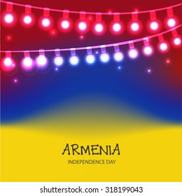  Vector Illustration celebration background Of Armenia independence day.