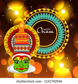 Vector Illustration Celebration Background Happy Onam Stock Vector ...