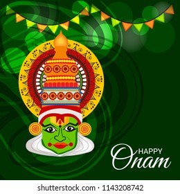 Vector Illustration Celebration Background Happy Onam Stock Vector 