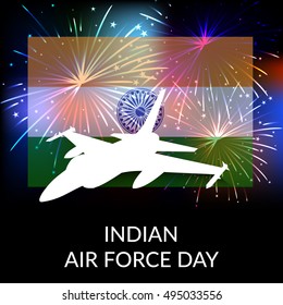 Vector illustration of Celebration Background for Indian Air Force Day.