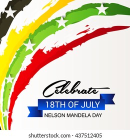 Vector illustration of a celebration background for International Nelson Mandela Day.