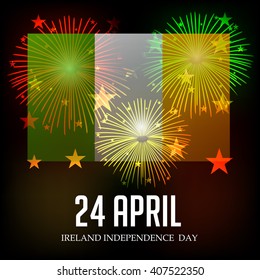 Vector illustration of a celebration background for Ireland Independence Day.