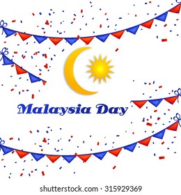 Vector illustration of celebration background  for Malaysia Day.