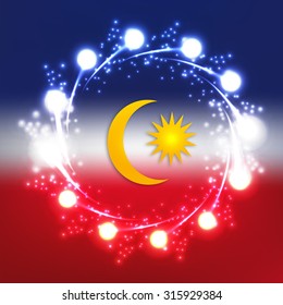Vector illustration of celebration background  for Malaysia Day.