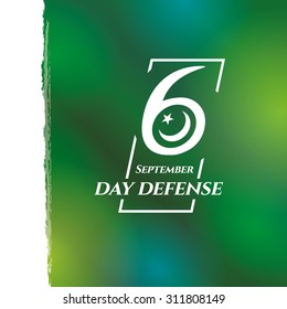 vector illustration celebration day defense of Pakistan on September 6 " Youm e Difa
" graphic design element