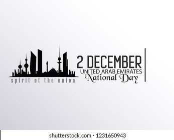 vector illustration. celebration December 2 national day of the United Arab Emirates. festive icon UAE