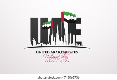 Vector Illustration. Celebration December 2 National Day Of The United Arab Emirates. Festive Icon UAE