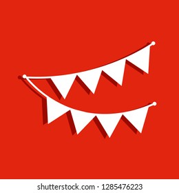 Vector illustration for celebration flags flat design